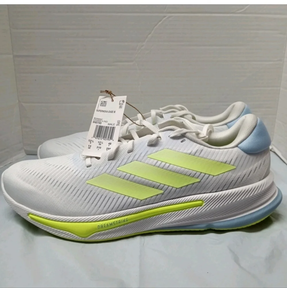 Adidas Supernova Ease White Yellow Running Shoes Men's Size 13 IH0795 NEW